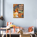 DIY Pumpkin Gnome Mosaic Full Round Diamond Drawing Handmade Rhinestone Craft