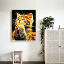 Cute Cat Oil Paint by Numbers Hand Painted Frameless Picture Home Ornament Ki