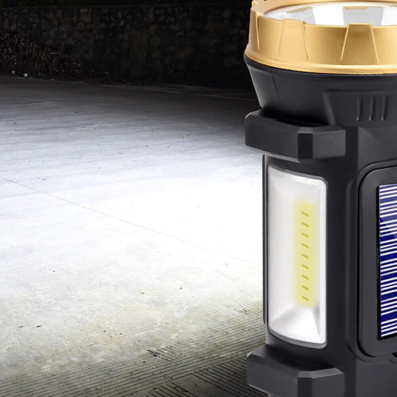 Solar Searchlight Portable Rechargeable Outdoor Camping Strong Flashlights LED
