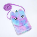 Women Cartoon Crossbody Shoulder Bags Plush Handbag Kids Mini Flap Phone Pouch