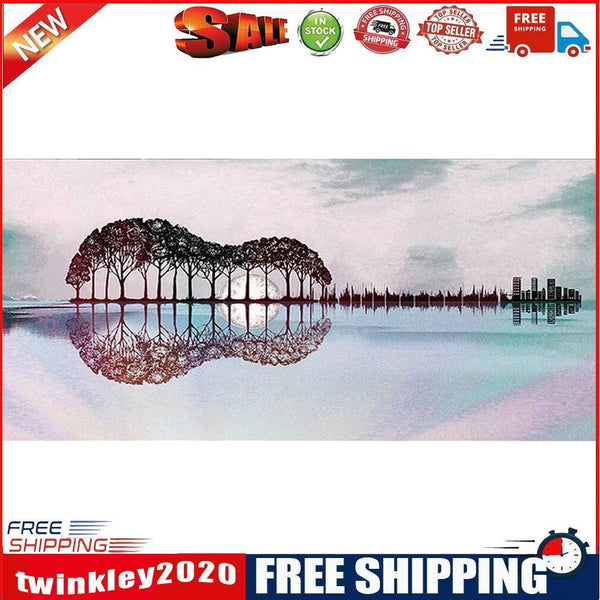 Guitar Tree Oil Paint By Numbers Kits Canvas Picture Wall Art DIY Craft