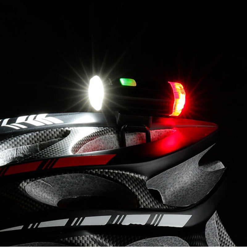 Bike Helmet Light USB Rechargeable Front Rear Headlight Bicycle Flashlight