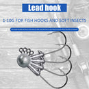 10x Crank Round Ball Head Hook Jig Bait Soft Worm for Perch Fishing (3.5g) Newly