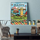 Diamond DIY Happy Camping Full Round Drill Rhinestone Picture