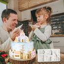 Diy Cake Fondant Mold Cupcake Decor Silicone Soap Mold Christmas Tree Castl