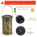 Replacement Solar Light Tops Outdoor Hanging Lantern Light Parts (2pcs)