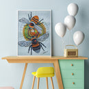 Bee 5D DIY Part Drill Crystal Diamond Painting Rhinestone Animal Drawing 30x40cm