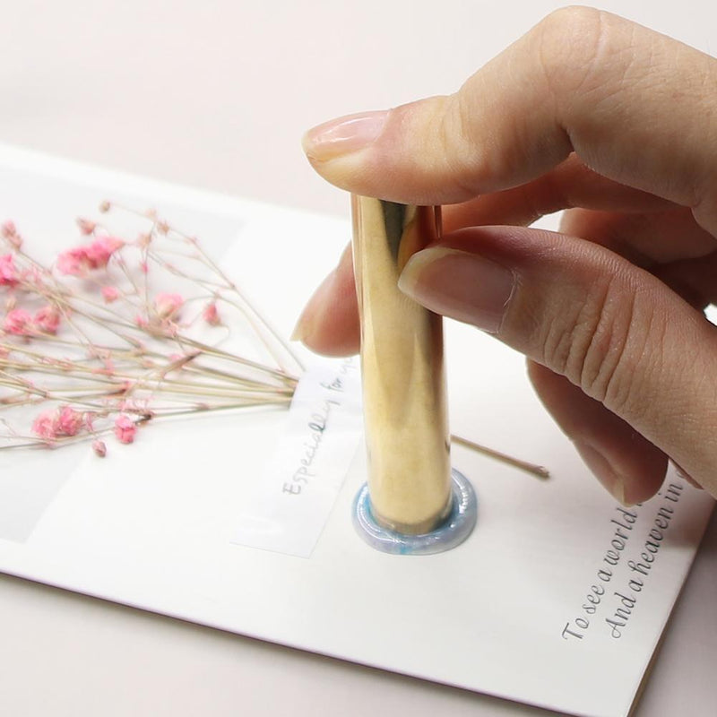 Cylindrical Sealing Wax Brass Envelope Retro Seal Stamp Round Bar Customs S