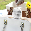 Simple Jewelry Box Portable Women Outdoor Travel Earring Ring Case (White)