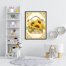 5D DIY Diamond Painting Sunflowers Full Round Drill Mosaic Art Picture Decor