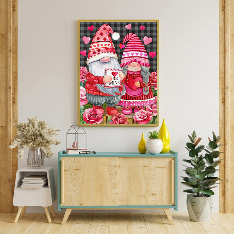 5D Kit Rhinestone Pictures DIY Christmas Gnome Full Square Drill Diamond Craft
