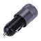 Metal Dual USB 2.1A Car Cigarette Lighter Adapter Charger(Gray+Black) Newly