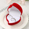 Durable Red Rose Ring Display Box Double Ring Storage Box Velvet Jewelry Box