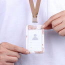 Keychain ID Credit Holder Bus Card Case Bank Card Holder Identity Badge Cover