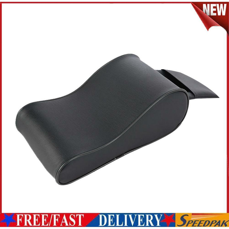 PU Leather Memory Foam Car Console Armrest Cushion Auto Accessories (Black)