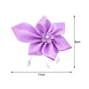 3" Purple BOWS HAIR RIBBON BOW GIRLS KIDS ALLIGATOR HAIRPIN CLIPS HOT X9N6 E6B4