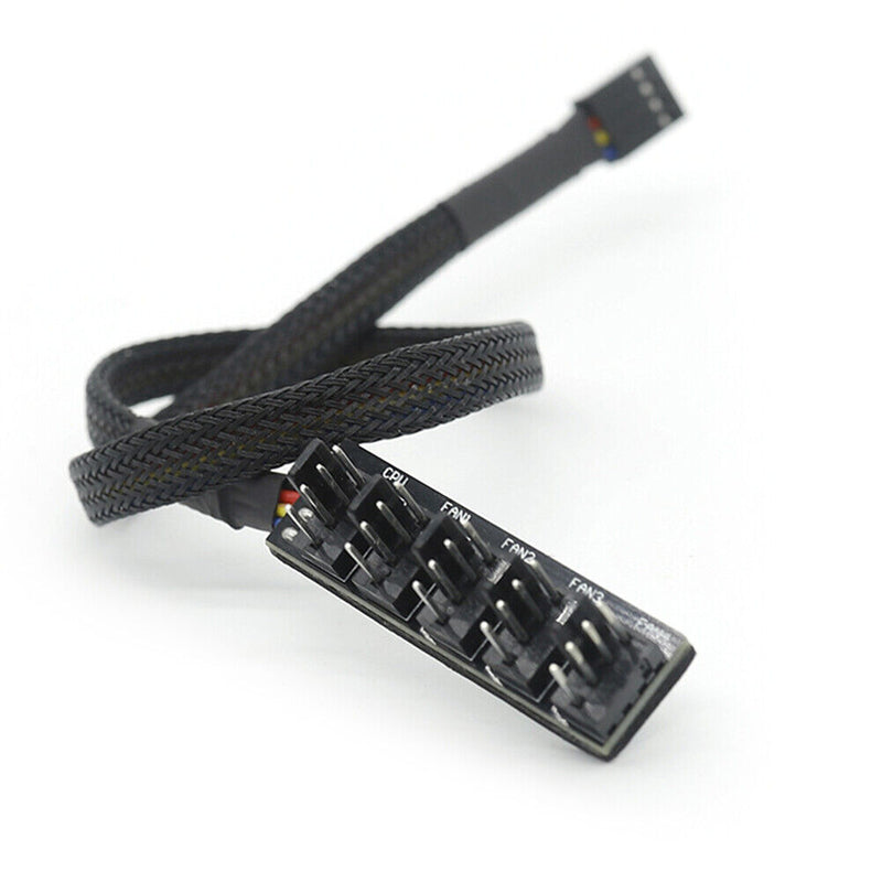 40cm 1 to 5 4-Pin PWM Fan CPU HUB Splitter PC Case Cooler Power Adapter