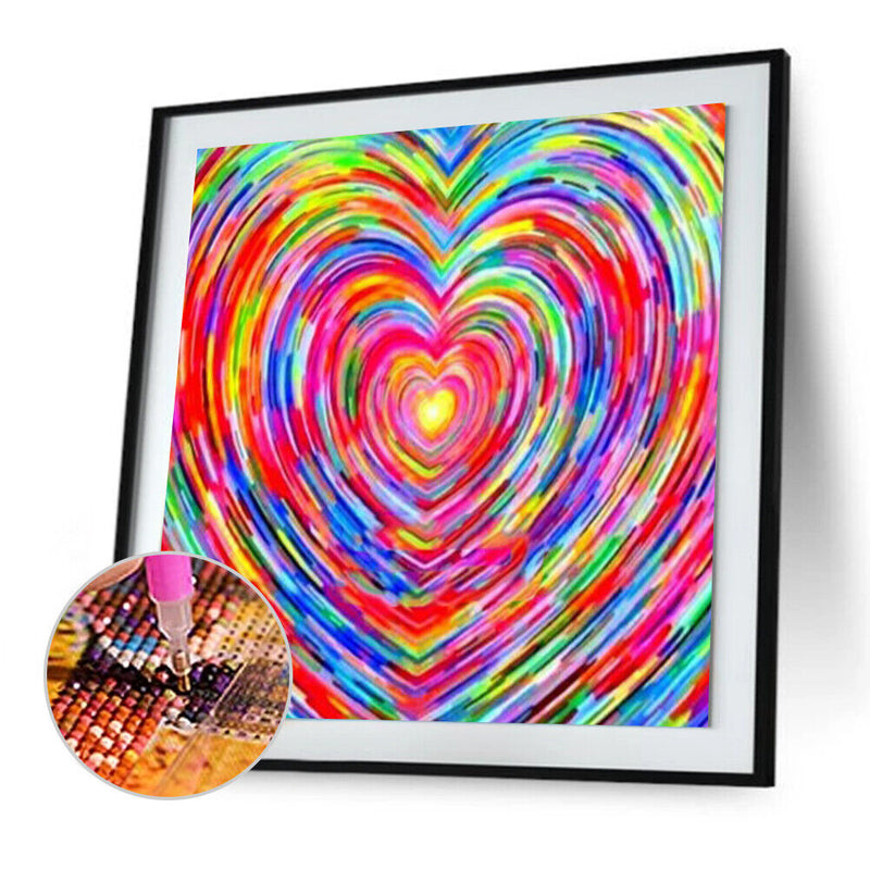 5D DIY Diamond Painting Colorful Love Full Drill Rhinestone Mosaic Art Picture
