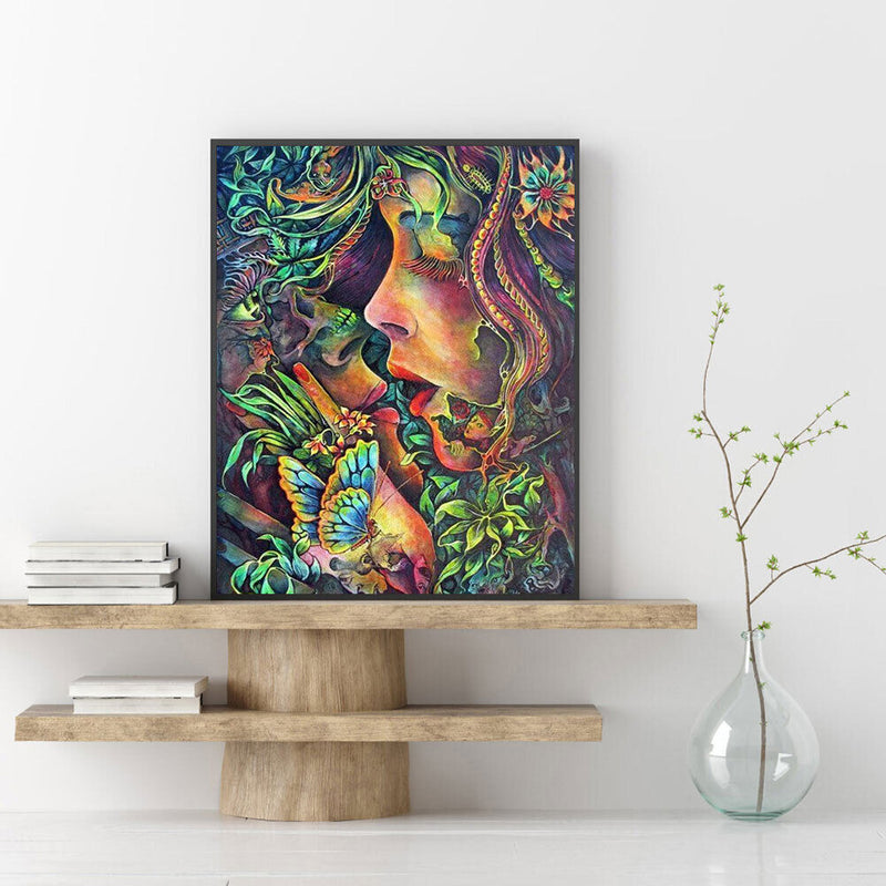 Abstract Beauty Oil Paint By Numbers Kit Canvas Picture Wall Art DIY (B731)