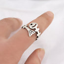 Guides Finger Wear Thimble Fish Bone Shape Crochet Loop Sewing Knitting Ring