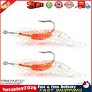 2pcs 6cm 3g Simulation Shrimp Lure Fishing Baits w/ Hook Crankbait (White) Newly