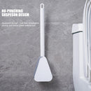 Golf Toilet Brush - Wall Mounted Toilet Brush with Long Handle (2 White)