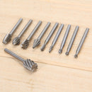 10pcs HSS Routing Router Bits For &Rotary,Engraving,Wood Working Tool Newly