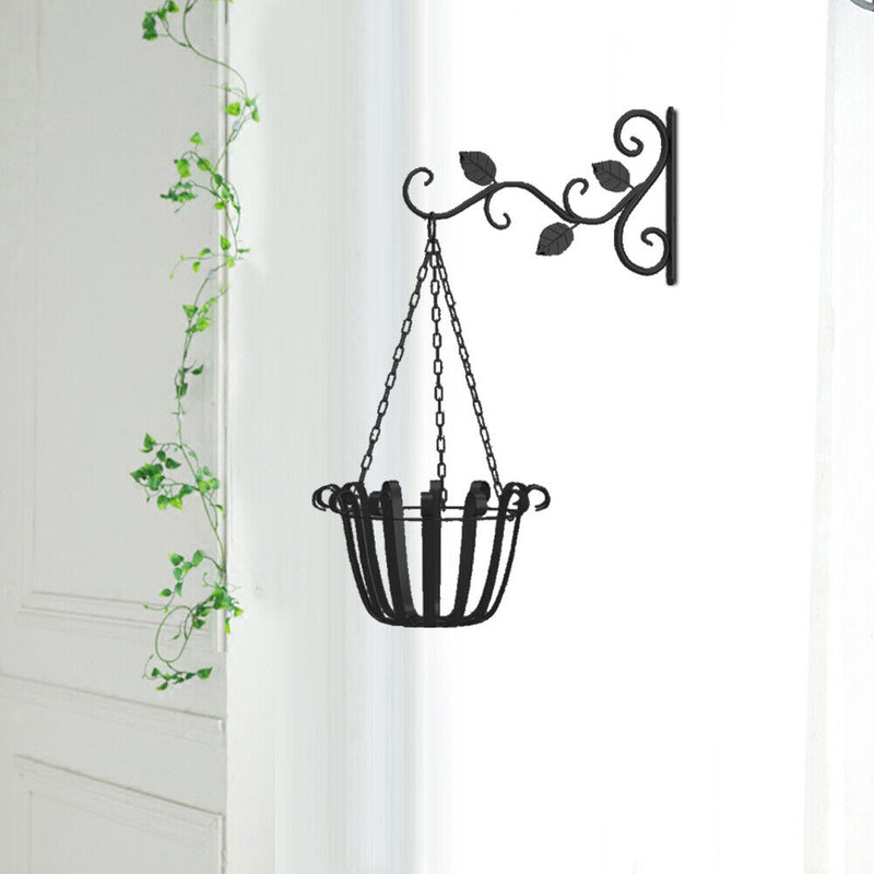 Iron Hanging Baskets for Plants Flower Pot Basketball Balcony Garden Plant Hanger