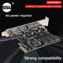 PCI-E To USB 3.0 PCIE Expansion Controller Card 4-Port PCI Express Hub Adapter