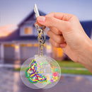 2pcs 5D Diamond Painting Keyring DIY Round Keychain Bag Pendant (YSK205)