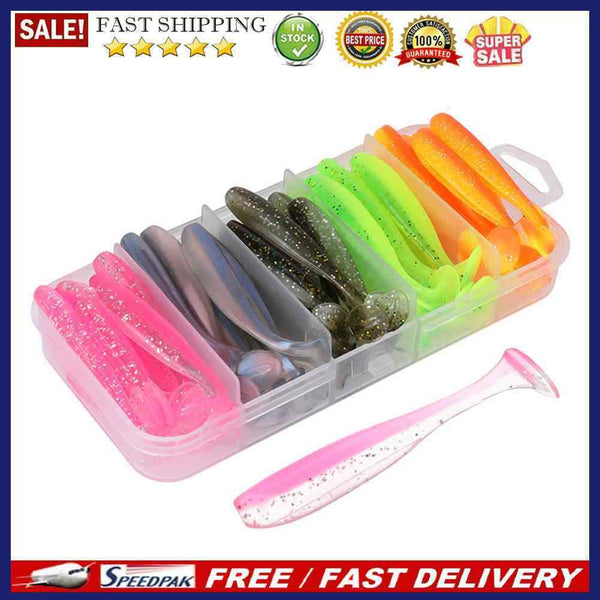 50pcs T Tail 5cm 6cm 7cm 1g 1.5g 2.1g Soft Lures Artificial Wobbler Fishing B