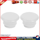2pcs Bicycle Handlebar Plug Plastic Mountain Bike Grips End Covers (White) Newly