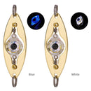 LED Fishing Lure Lamp Underwater Light Eye Shape Fluorescent Baits (White)