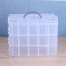 Large Size Plastic Handheld Cosmetic Jewelry Organizer Box Case(Clear)