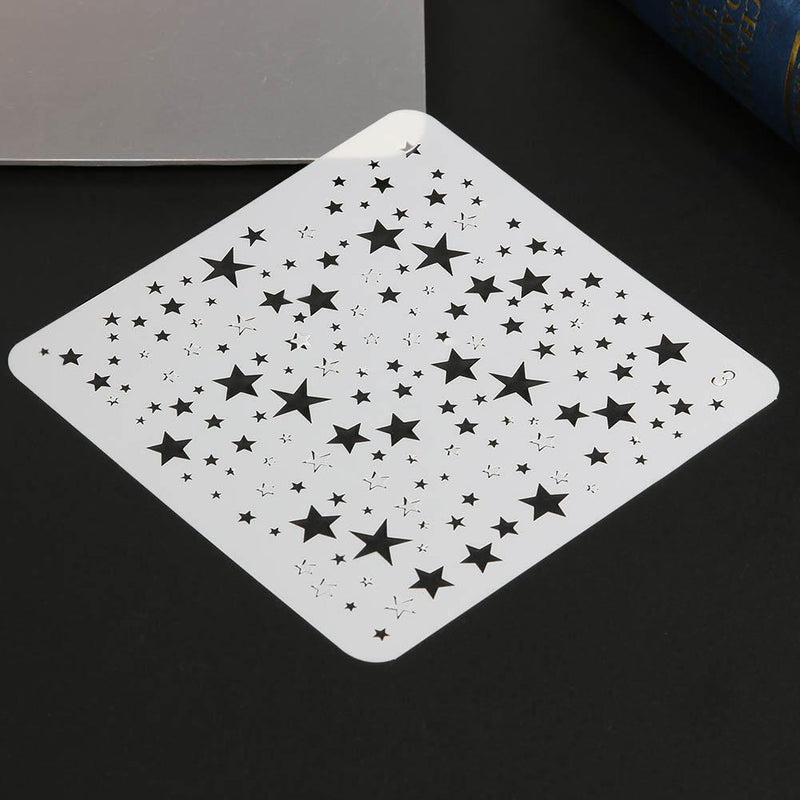 Star Theme Hollow Lace Ruler Embossing Template DIY Photo Album Draw Tool Newly