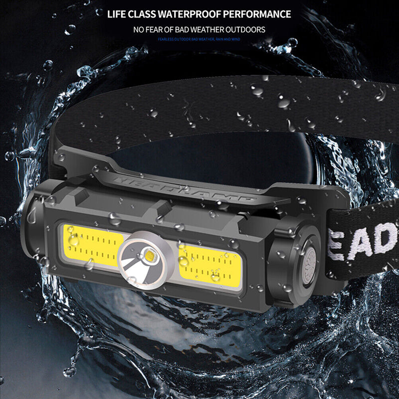LED XPG COB Headlight 7 Mode Waterproof Camping Outdoor Working Front Light