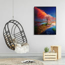 Painting By Numbers Kit DIY Color Tree Canvas Oil Art Picture Home Decor