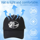 Adjustable Fish Baseball Cap Fisherman Trucker Hat for Women Men (Black)