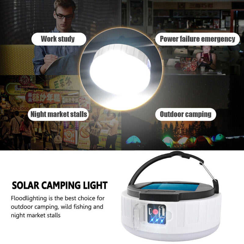 Portable Camping Solar Light Remote Control Workshop Lamp Emergency Equipment