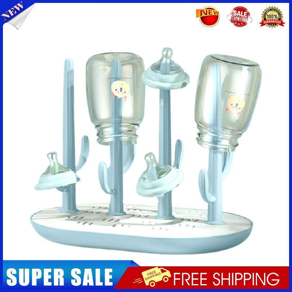Milk Bottle Drain Rack Bottle Drying Stand Infant Jar Washing Drying (Blue)
