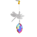 Crystal Wind Chimes Chandelier Rainbow Dragonfly Beads Hanging Decor (3) Newly