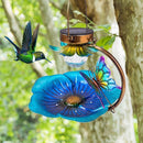 Feeders Solar Crackle Lights Hanging Patio Bird Feeder Solar Bird Feeder