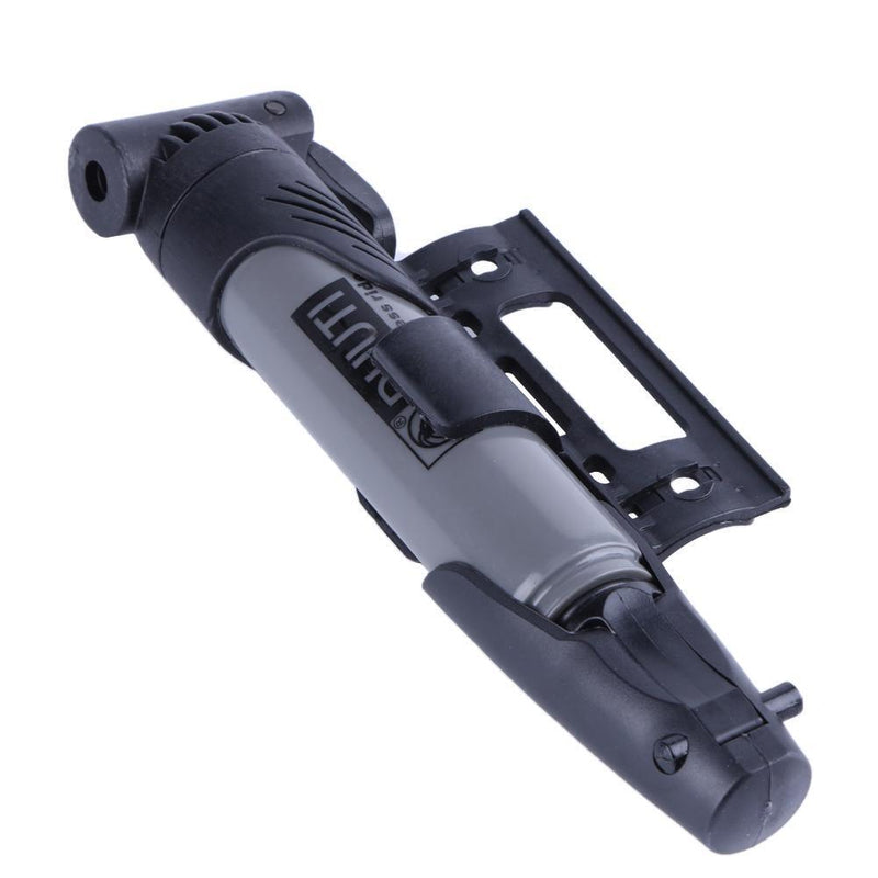 Portable Folding Bicycle Air Pump Inflator for Presta Schrader Valve Grey