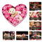 10Pcs Rose Bath Soap Flower Petal Heart Box For Wedding Valentine's Day Gift