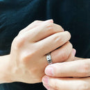 Stainless Steel Anti Anxiety Rings 8pcs Stress Relief Band Ring (8)