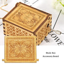 Wooden Board for Hand Cranked Music Box Accessory Xmas Gift Birthday Party Decor