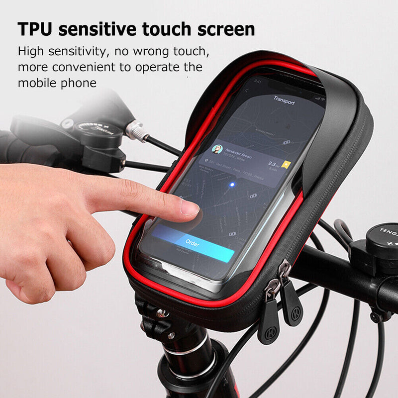 #A Bicycle Bags Portable Bike Head Tube Handlebar Mobile Phone Case Holder Pouch