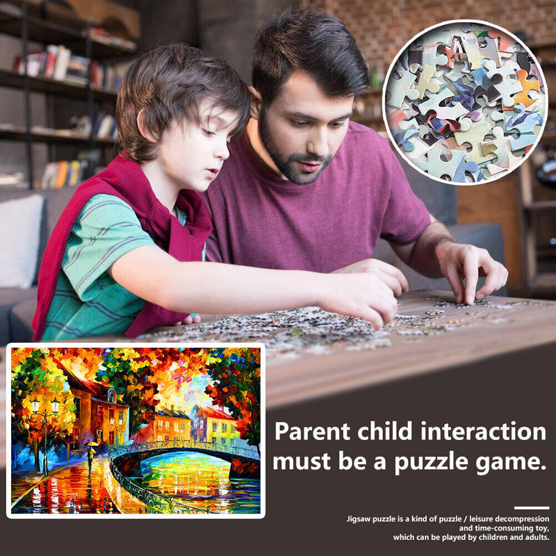 DIY Rainy Night Paper Puzzles 1000pcs for Adults Kids Jigsaw Picture Toys