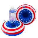US Flag Inflatable Cup Drink Holder Swimming Pool Coasters Float Bathing Toys