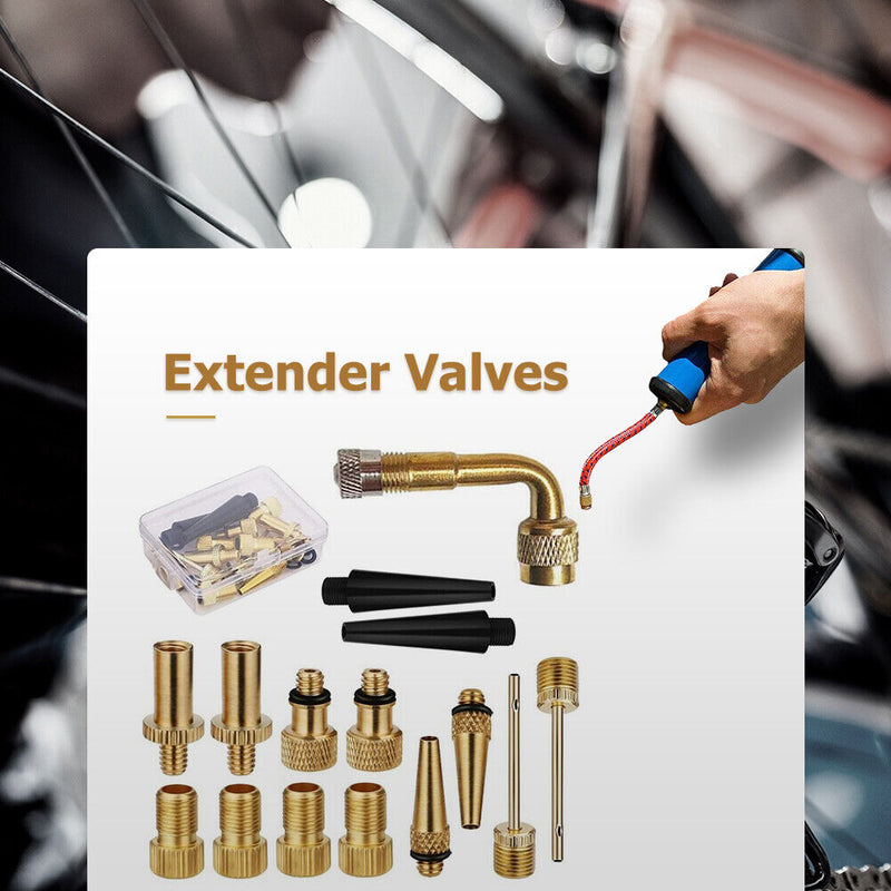 Air Tyre Valve Extension Stem Kits for Motorcycle Bicycle Pump Converter Adapter